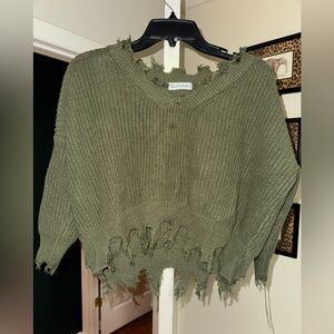 Nina Kendosa fringe sweater